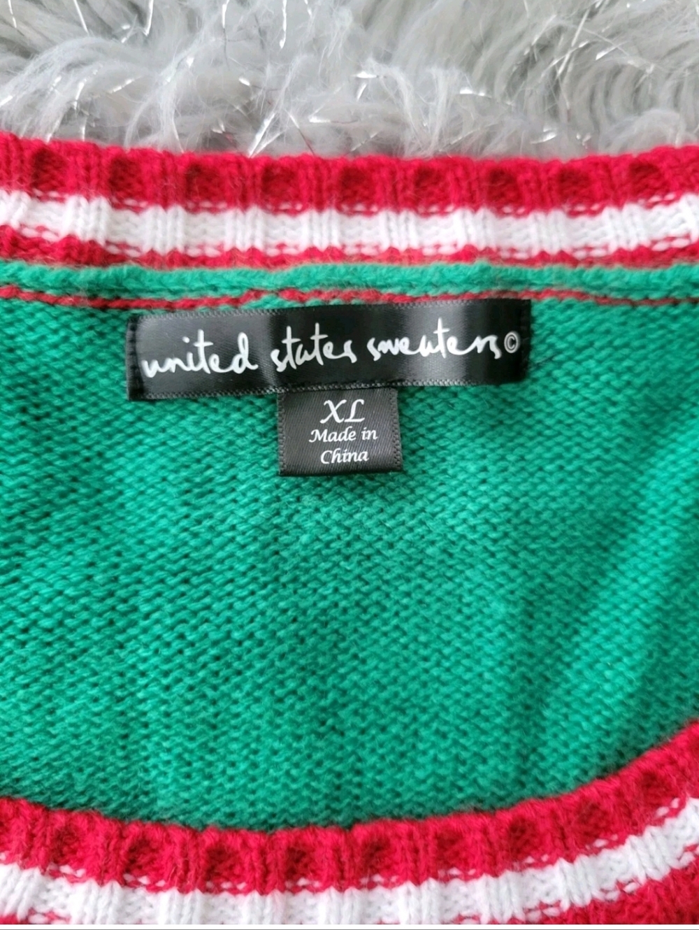 United States Sweaters Sophisticated Kitty Cat Ugly Christmas Meowy Sequins XL - Picture 6 of 10